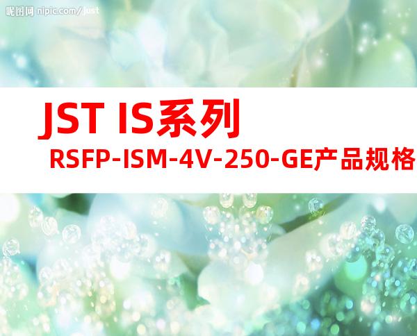 JST IS系列 RSFP-ISM-4V-250-GE产品规格书